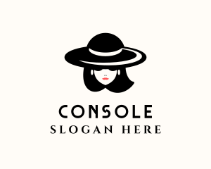 Female - Fashion Hat Woman logo design