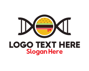 Burger DNA Gene Logo