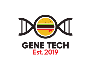 Burger DNA Gene logo design