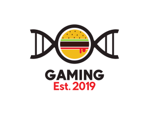 Hamburger - Burger DNA Gene logo design