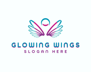 Angel Spiritual Wings logo design