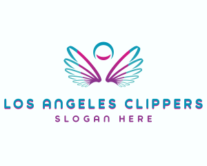 Angel Spiritual Wings logo design