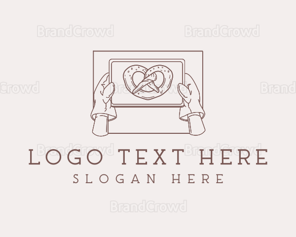 Pretzel Pastry Baking Logo