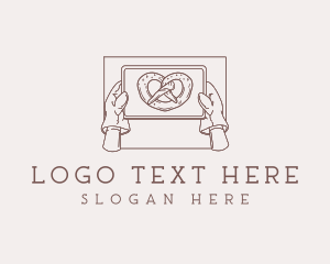 Lineart - Pretzel Pastry Baking logo design