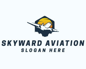 Travel Jet Aviation logo design