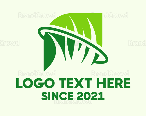 Green Leaf Grass Logo