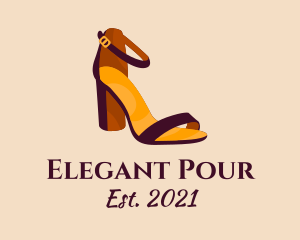 Elegant Heel Sandals logo design