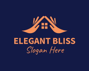 Home Cleaning - House Charity Hand logo design