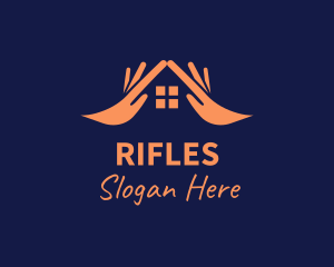 Roofing - House Charity Hand logo design