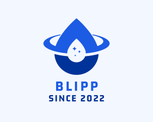 Oil - Water Droplet Orbit logo design