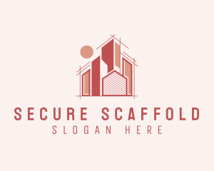 Scaffolding - Real Estate Building Architecture logo design