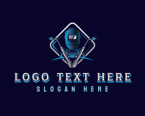 Welding Torch - Industrial Metal Welding logo design