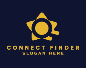 Star Magnifying Glass logo design