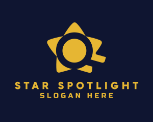 Star Magnifying Glass logo design