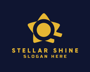 Star Magnifying Glass logo design