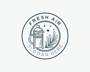 Coffee French Press logo design