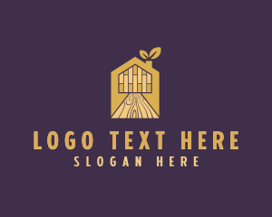 Tiling - Leaf Wood Tile Flooring logo design
