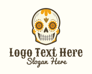 Taqueria - Decorative Mexican Skull logo design
