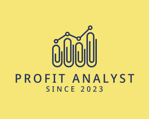 Economist - Paper Clip Statistics logo design