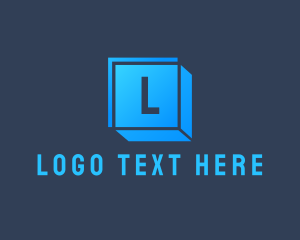 Box - Cyber Cube tech App logo design
