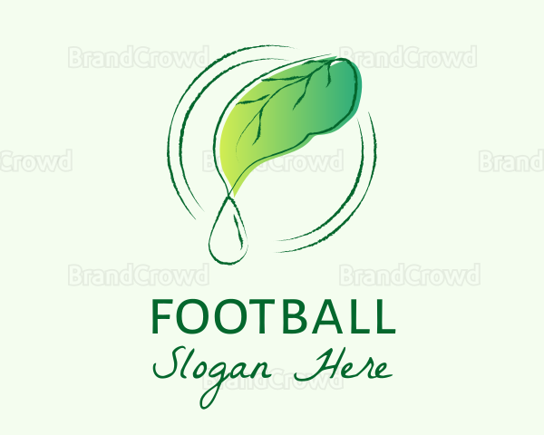 Green Leaf Droplet Logo