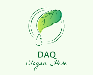 Green Leaf Droplet  Logo