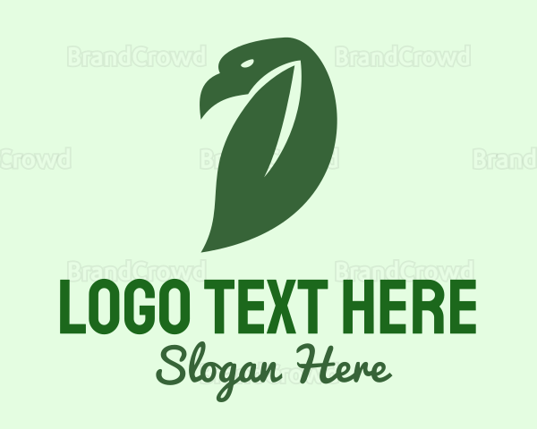 Green Bird Leaf Logo