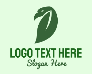 Eagle - Green Bird Leaf logo design