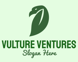 Vulture - Green Bird Leaf logo design