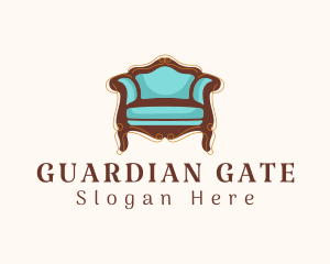 Elegant Antique Armchair Logo