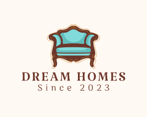 Throne - Elegant Antique Armchair logo design