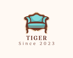 Chair - Elegant Antique Armchair logo design
