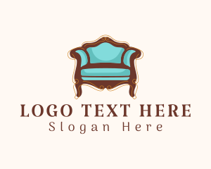 Elegant Antique Armchair Logo