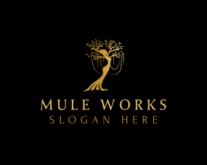 Wellness Tree Woman logo design