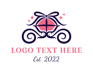 Present - Princess Carriage Gift Box logo design