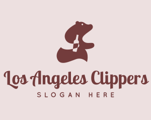 Bear Wine Bottle Logo