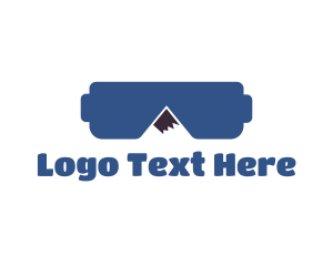 Augmented Reality - VR Mountain Gaming logo design