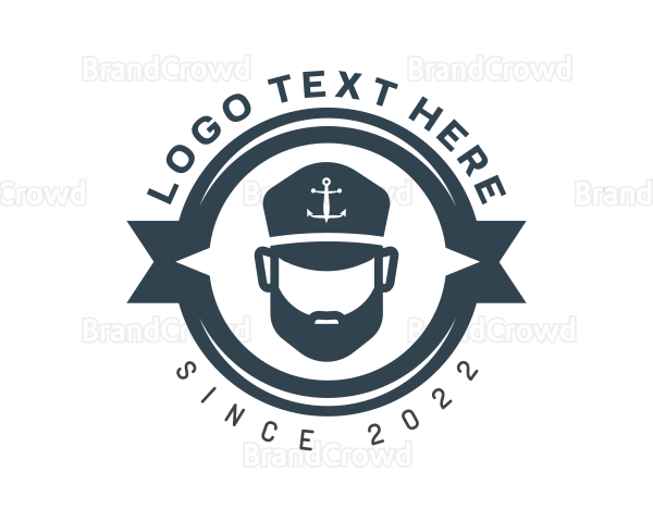 Marine Fisherman Hook Logo