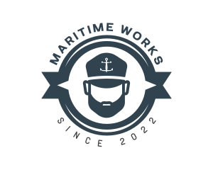 Marine Fisherman Hook logo design