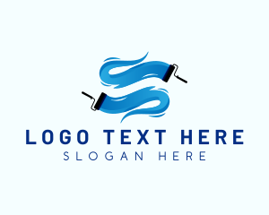 Paint Roller Painting Logo