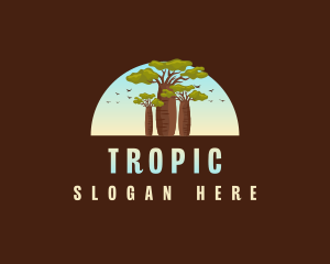 African Baobab Tree logo design