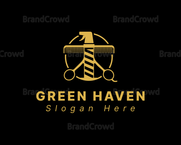 Hairstyle Barber Salon Logo