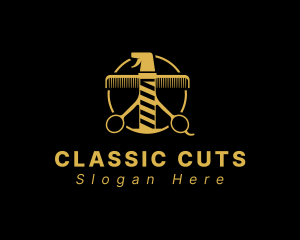 Hairstyle Barber Salon logo design