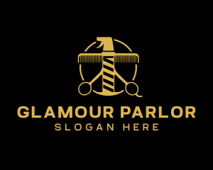 Parlor - Hairstyle Barber Salon logo design