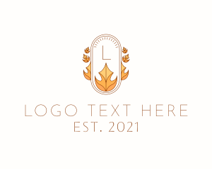 Letter - Natural Fall Season logo design