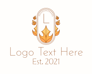 Letter - Fall Season Letter logo design