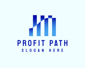 Profit - Financial  Bar Chart logo design