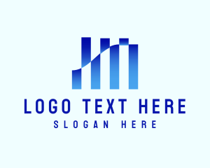 Dollar - Financial  Bar Chart logo design