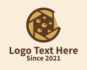 Pastry Shop - Brown Cookie Camera logo design