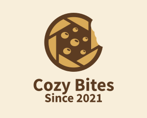Comfort Food - Brown Cookie Camera logo design